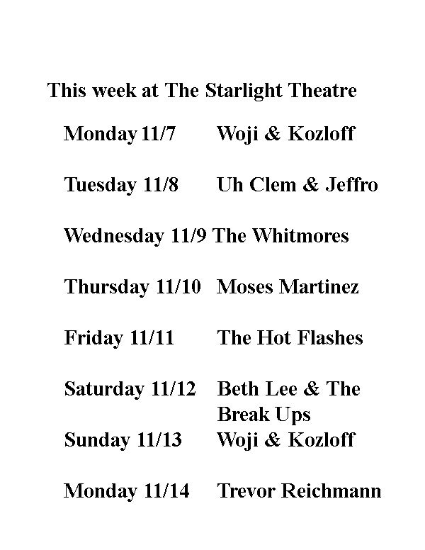 Previous Schedule