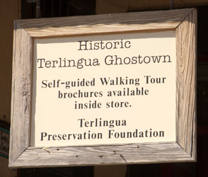 Sign for walking tour.